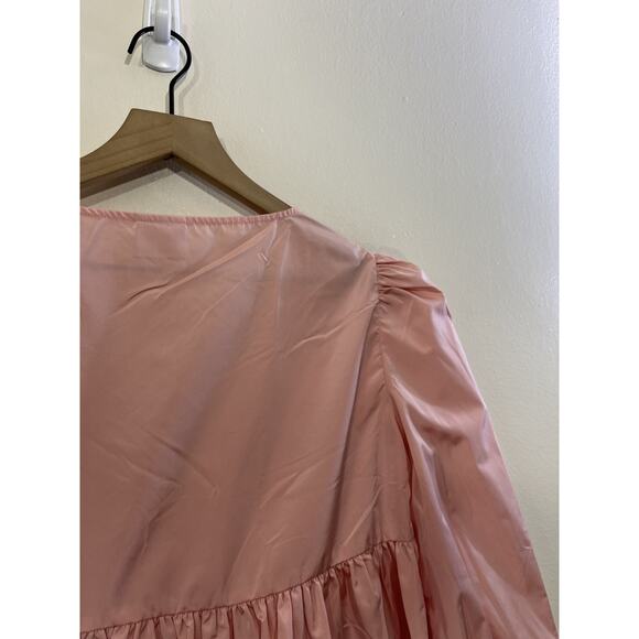 Coquette Ballet Romantic Babydoll Empire Waist Mini Dress 2XS Barbiecore Minimal - Picture 13 of 16